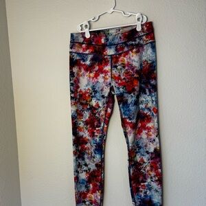 Athleta Med Hypersonic Leggings Active Multicolored In Ember Orange. Full Length